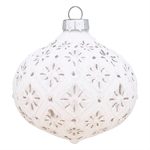 Julekugle ball glass onion hailey white fra GreenGate - Tinashjem